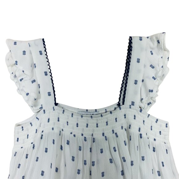 sleeveless Ruffle Baby doll Top light print top  size small MY STYLE - Picture 9 of 16